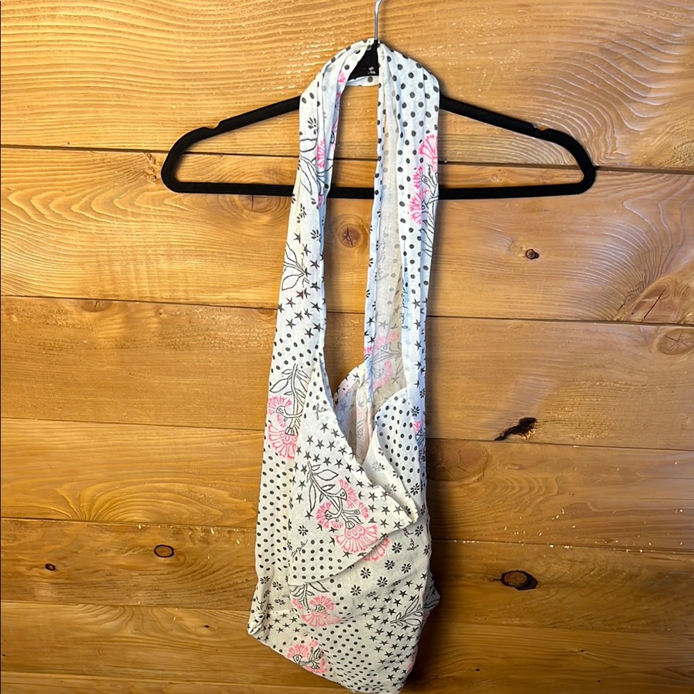 Free People Boho Hippie Lightweight Fabric Reuseable Shopping Tote Bag L 18x32